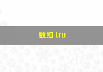 数组 lru